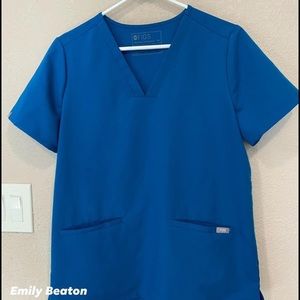 Figs Casma Alps Blue Top